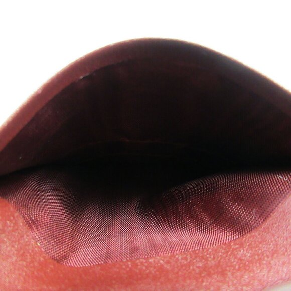 Cartier Two Folded Purse Masteline Bordeaux Enamel Leather Authentic USED T10436 - Picture 8 of 8